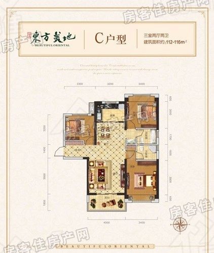 荆门创鸿·东方美地C户型