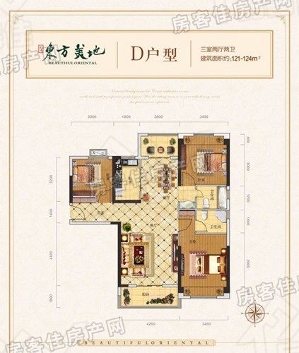 荆门创鸿·东方美地D户型