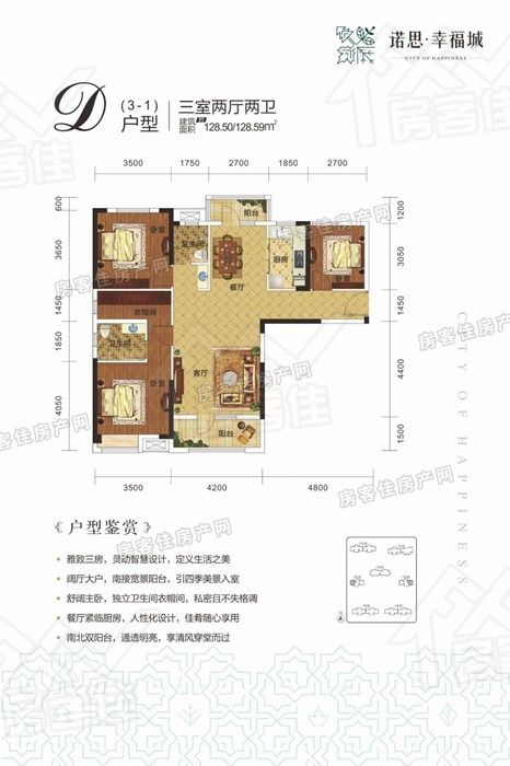 荆门诺思幸福城D户型