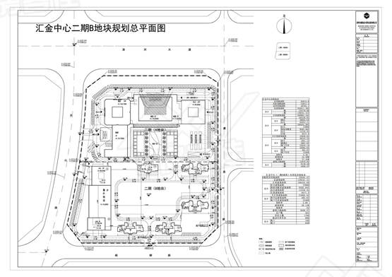 汇金中心二期B地块规划总平图