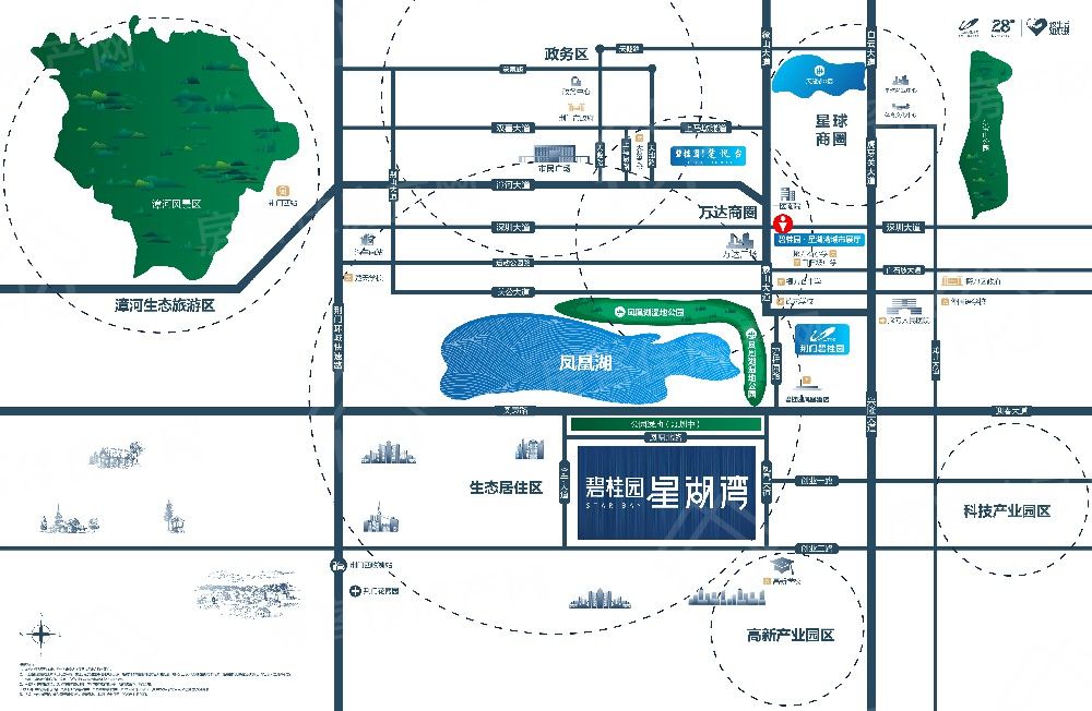 荆门碧桂园星湖湾区位图 荆门碧桂园星湖湾区位图